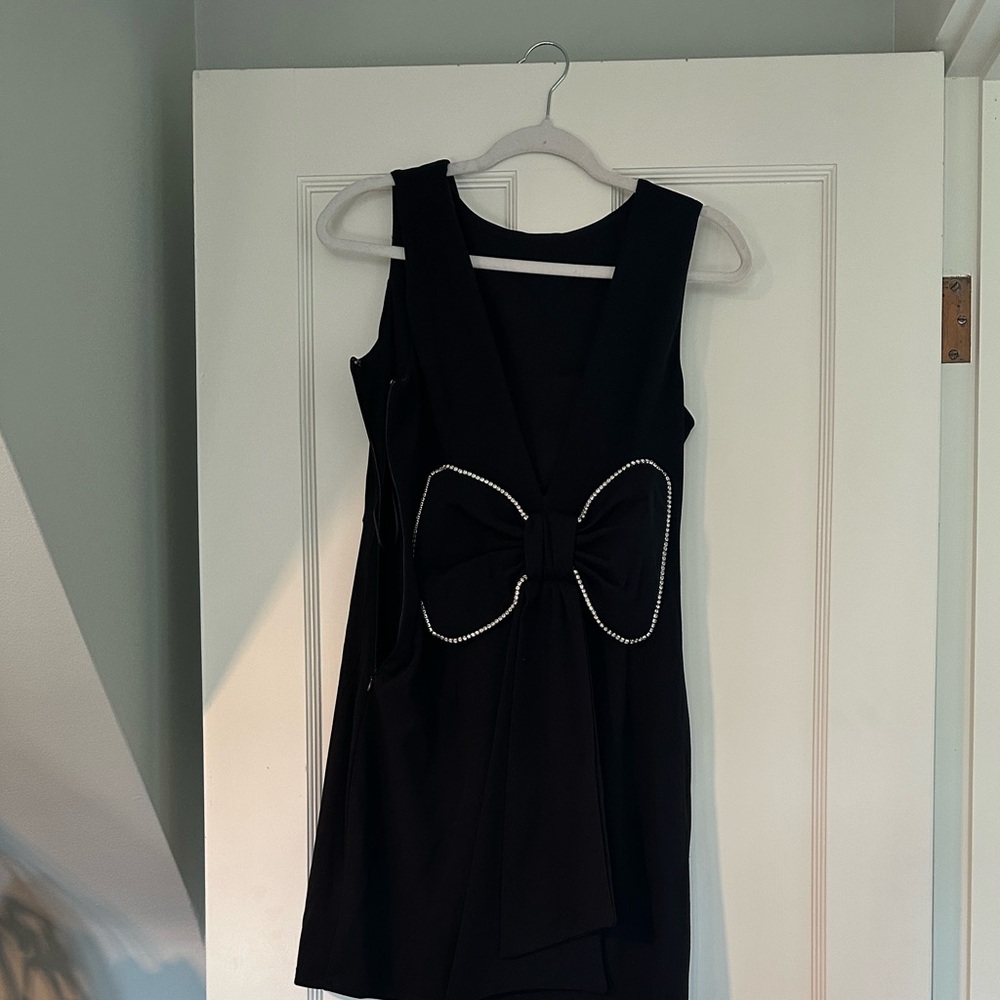 Lena Elegant Black Mini Dress NWt